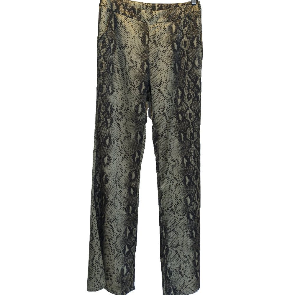 Silky snake print dress pants, Sen brand XS (4US)